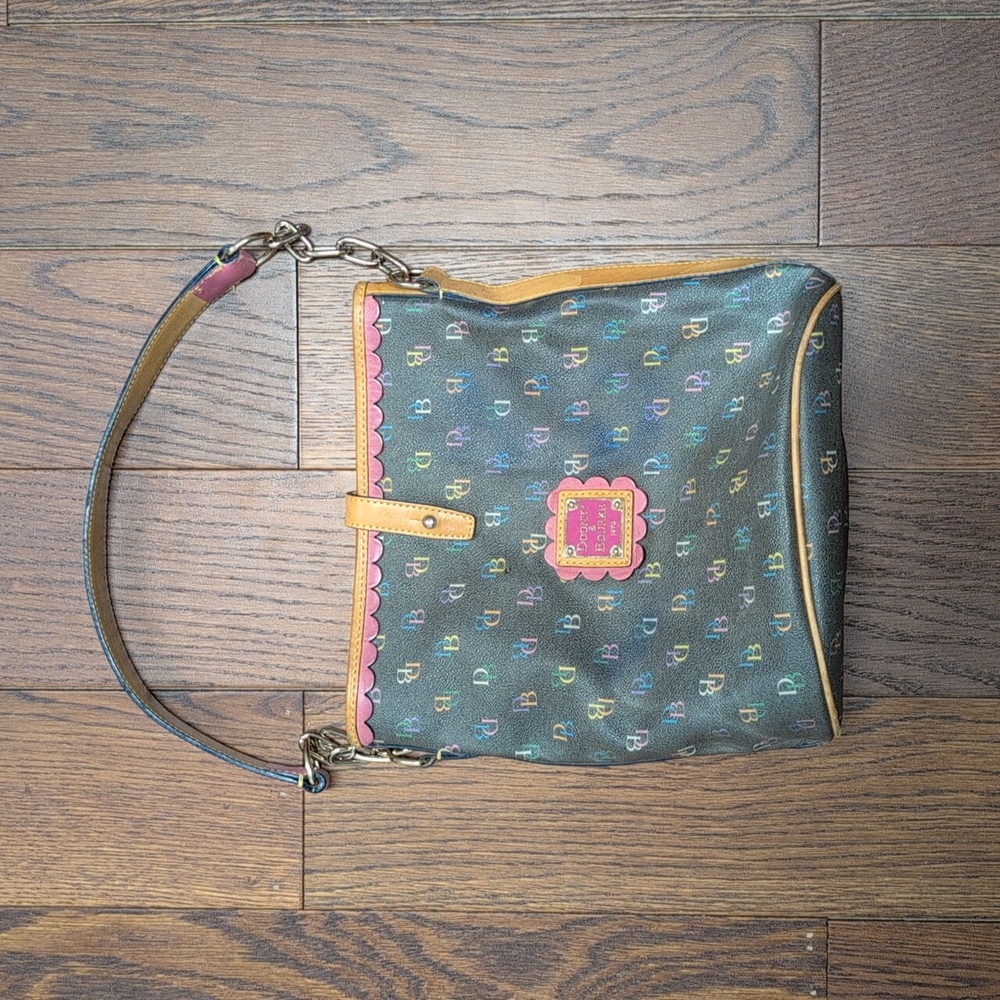 Dooney & Bourke - RARE Y2K 'It Girl' Rainbow Monogram Bucket Bag - Picture 5 of 13